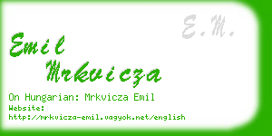 emil mrkvicza business card